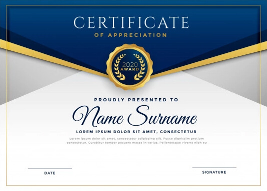 certificate